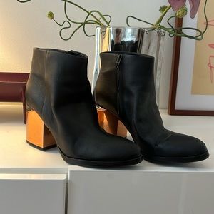 Alexander Wang booties with rose gold heel